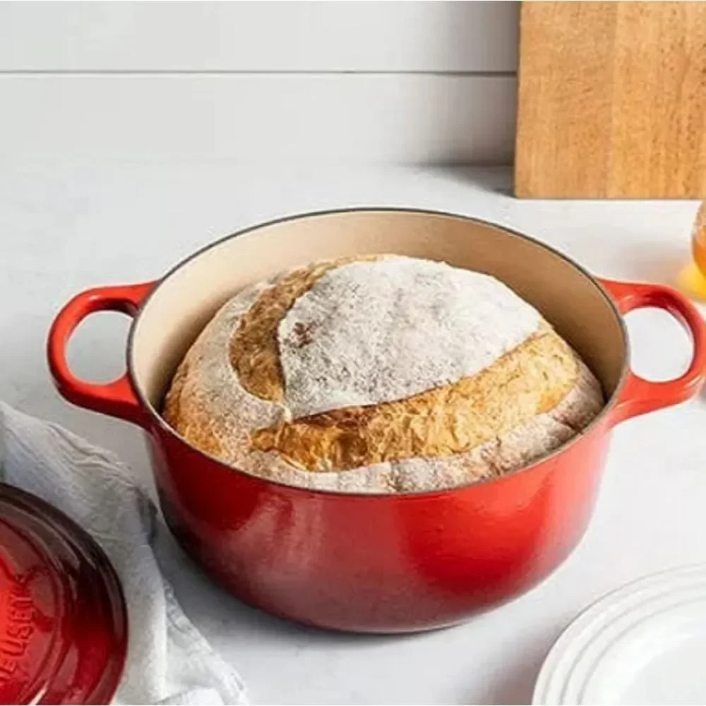 Le Creuset Enameled Cast Iron Signature Round 3.5QT Dutch Oven-Cerise/Cherry Red